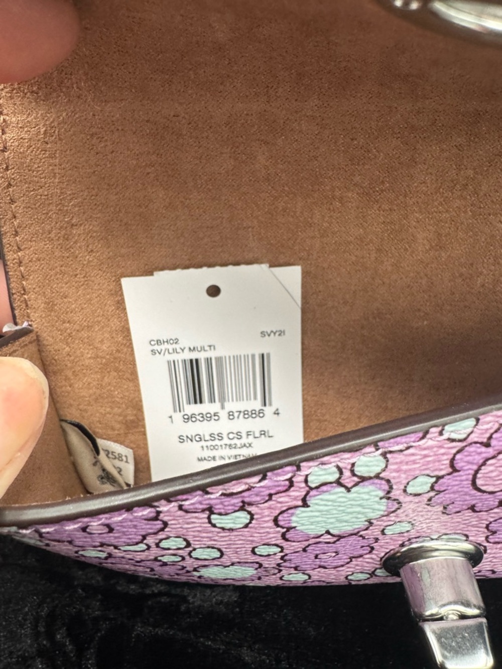 Coach Floral Sunglasses Case -Purple and Blue - Picture 4 of 5